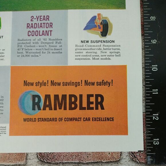 1961 Announcing Rambler for 1962 cars - 2pg Vtg PRINT AD - Picture 6 of 13